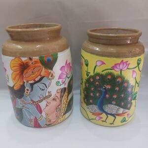 Traditional Hand-Painted Storage Jars