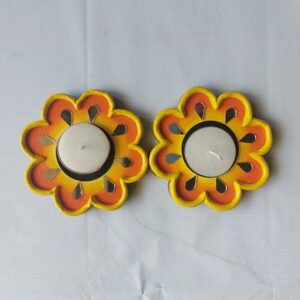 Sunshine Daisy Tea Candle Holder Set