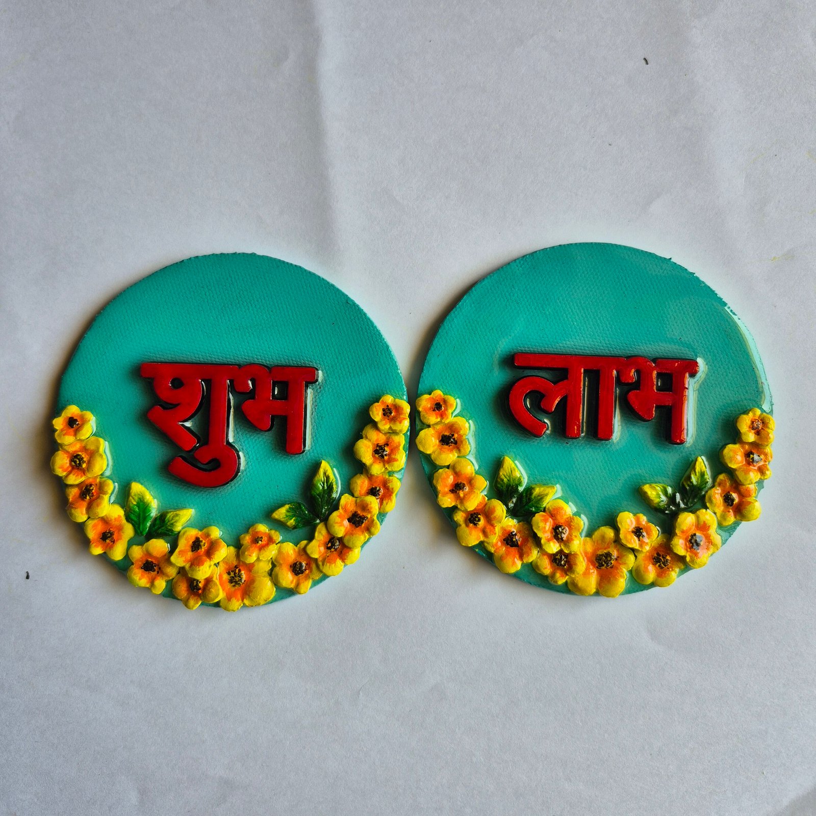Floral Circular Shubh Labh Entrance Décor