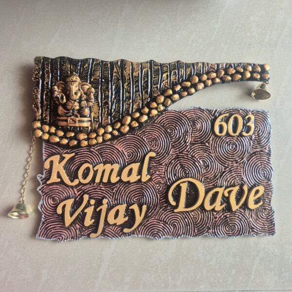 Golden designer Nameplate