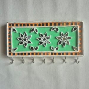 Mirror floral keyholder