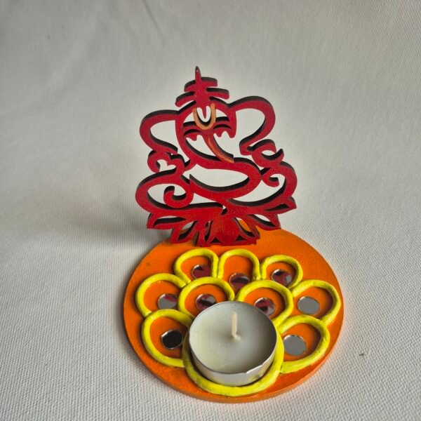 Ganesha Mirror Tea Candle Holder