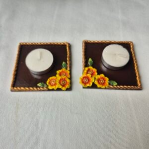Sunflower Square Tea Candle Holder