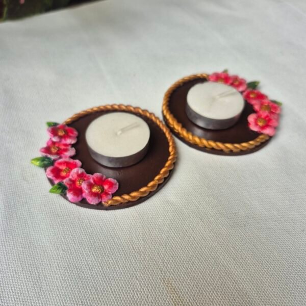 Floral Royale Tea Candle Holder Set