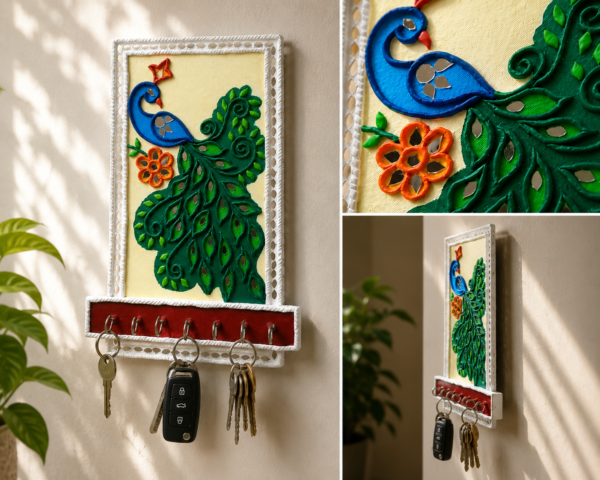 Peacock keyholder